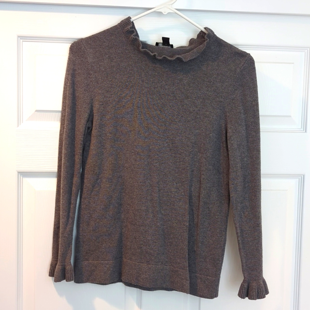 Ann Taylor Factory Ruffle Trim Sweater